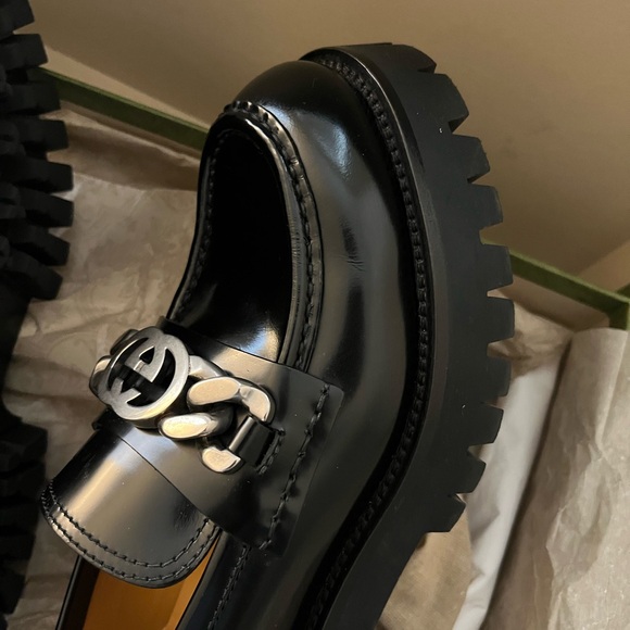 New Gucci Chunky Loafers Chained GG 39.5 MSRP $1190 - Picture 8 of 13
